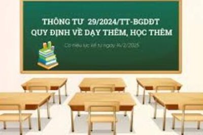 Thông tư 29/2024/TT-BGD ĐT quy định về dạy thêm, học thêm